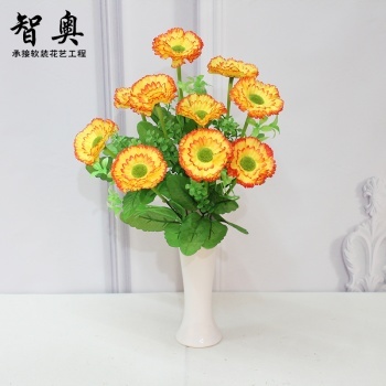 仿真花擺件 太陽花花束，點亮歐式家居的藝術氣息